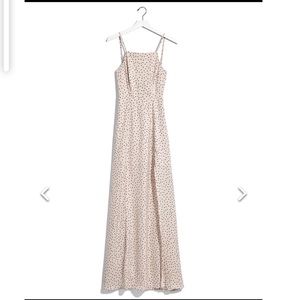 Express Karlie Kloss Dot Print Tie Back Maxi Dress